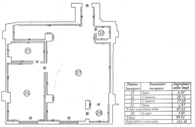 Apartament de vanzare 2 camere zona Herastrau, Bucuresti 102 mp