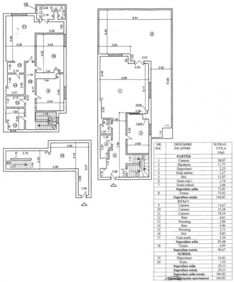 Apartment for sale duplex type 4 rooms Herastrau - Nordului area, Bucharest